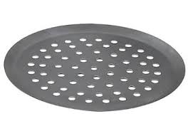 Moule pizza perforé tôle bleu 32cm